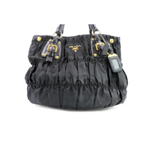 Prada Shopping Tessuto Goffrato Nero