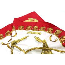 Hermes Foulard Seta Bianca e Rossa