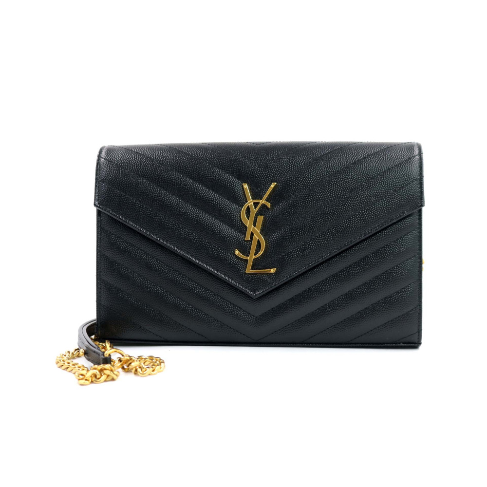 Saint Laurent Cassandre Pelle Nera