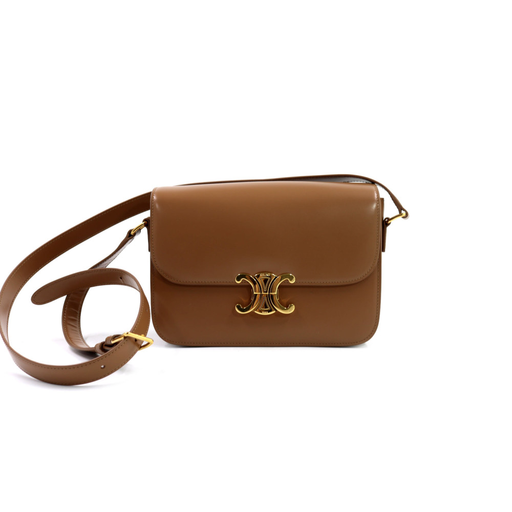 Celine Triomphe Classique Pelle Marrone