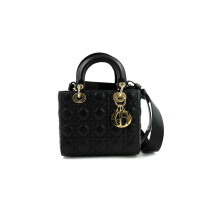 Dior Lady Dior Mini Pelle Nera