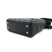 Dior Lady Dior Mini Pelle Nera