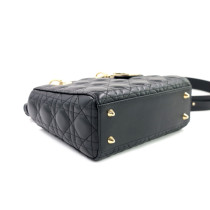 Dior Lady Dior Mini Pelle Nera