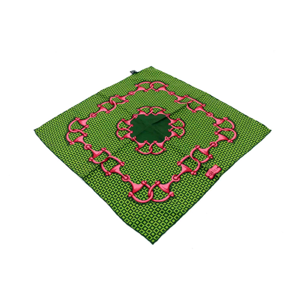 Gucci Foulard Piccolo Seta Verde