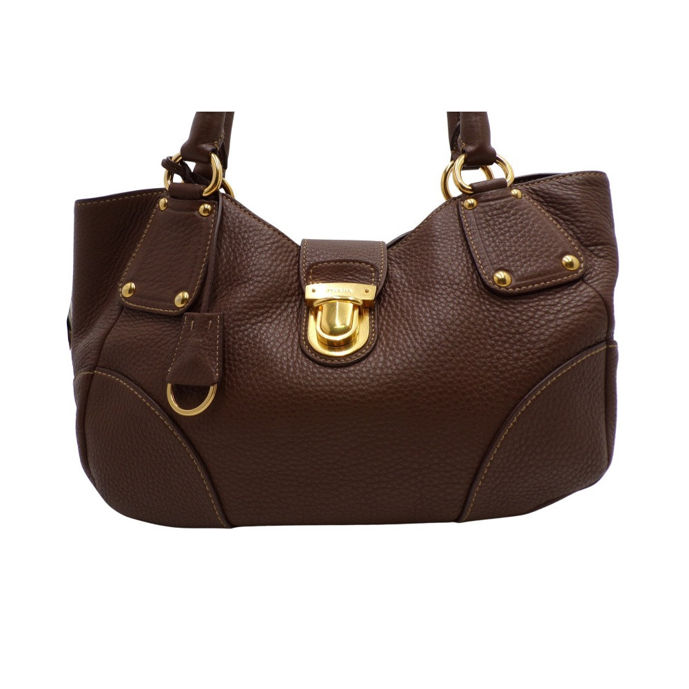Prada Shopping Pelle Marrone