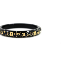 Louis Vuitton Bracciale Resina Nera e Oro