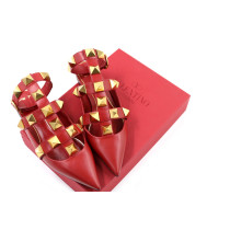 Valentino Ballerine Roman Stud Pelle Rossa