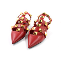 Valentino Ballerine Roman Stud Pelle Rossa