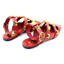 Valentino Ballerine Roman Stud Pelle Rossa