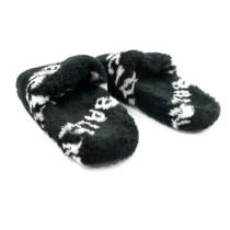 Balenciaga Ciabattine Furry Pelo Bianco e Nero
