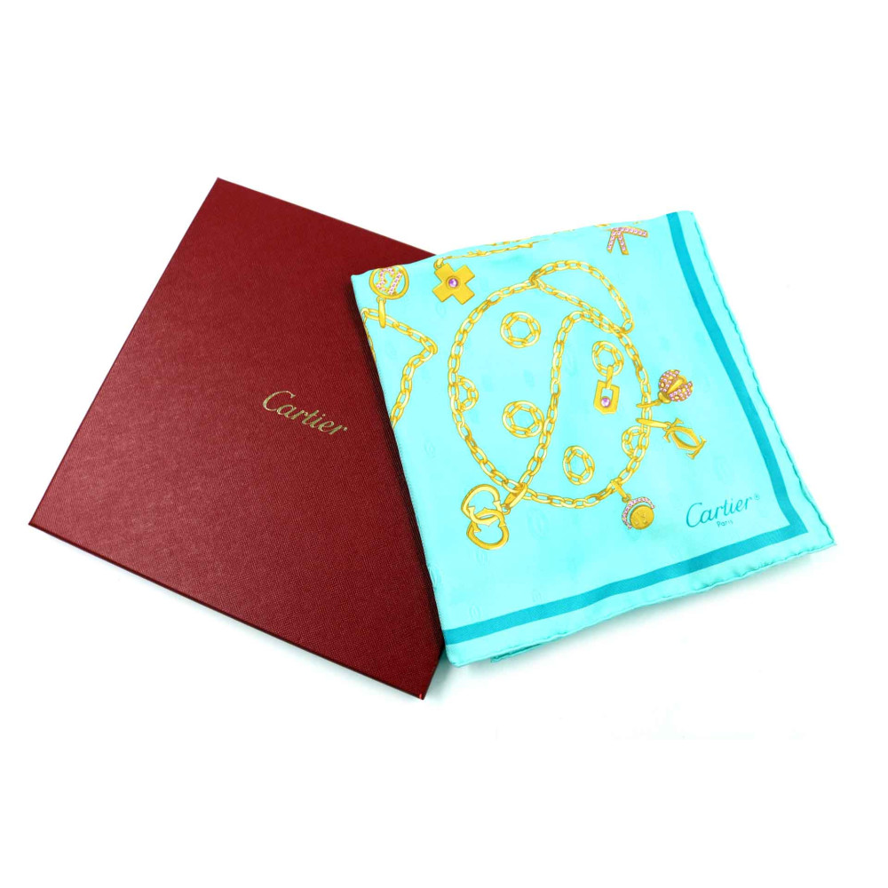 Cartier Foulard Seta Azzurra