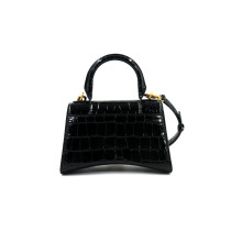 Balenciaga HourGlass XS Schwarzes Leder