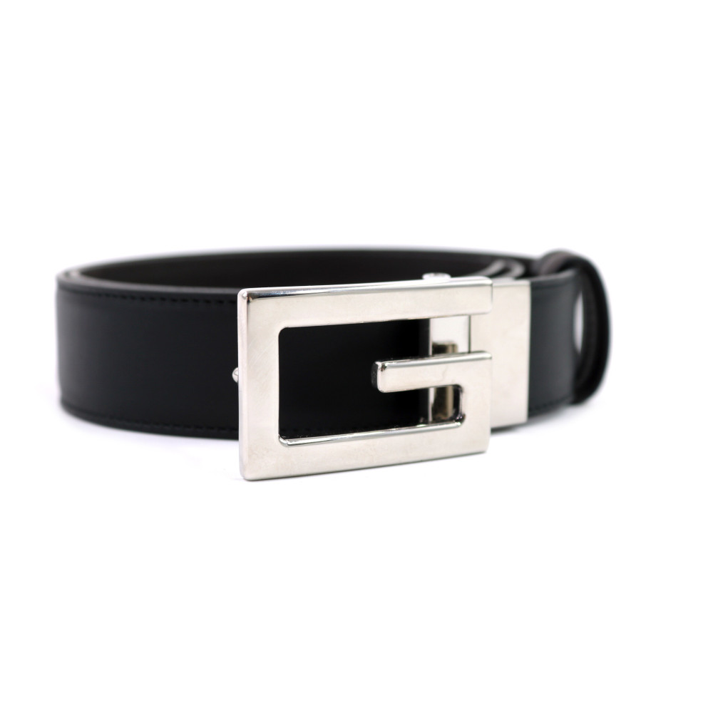 Gucci Ceinture 80 Homme Reverse Cuir Noir et Marron