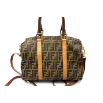 Fendi Boston Tela Marrone