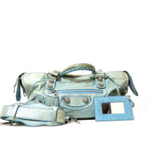 Balenciaga City Pelle Azzurra