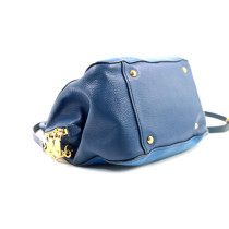 Miu Miu Blue Leather Bowling Bag