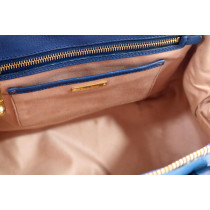 Miu Miu Bowling Leder Blau