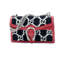 Gucci Dionysus Media Tweed Nero e Pelle Rossa