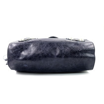 Balenciaga City Giant Verticale Pelle Blu Indaco