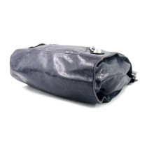 Balenciaga City Giant Verticale Pelle Blu Indaco