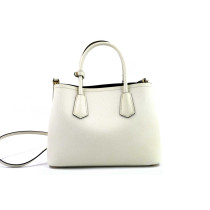 Prada Double Medium Pelle Bianca