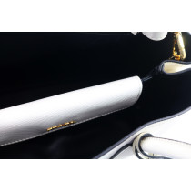 Prada Double Medium Pelle Bianca