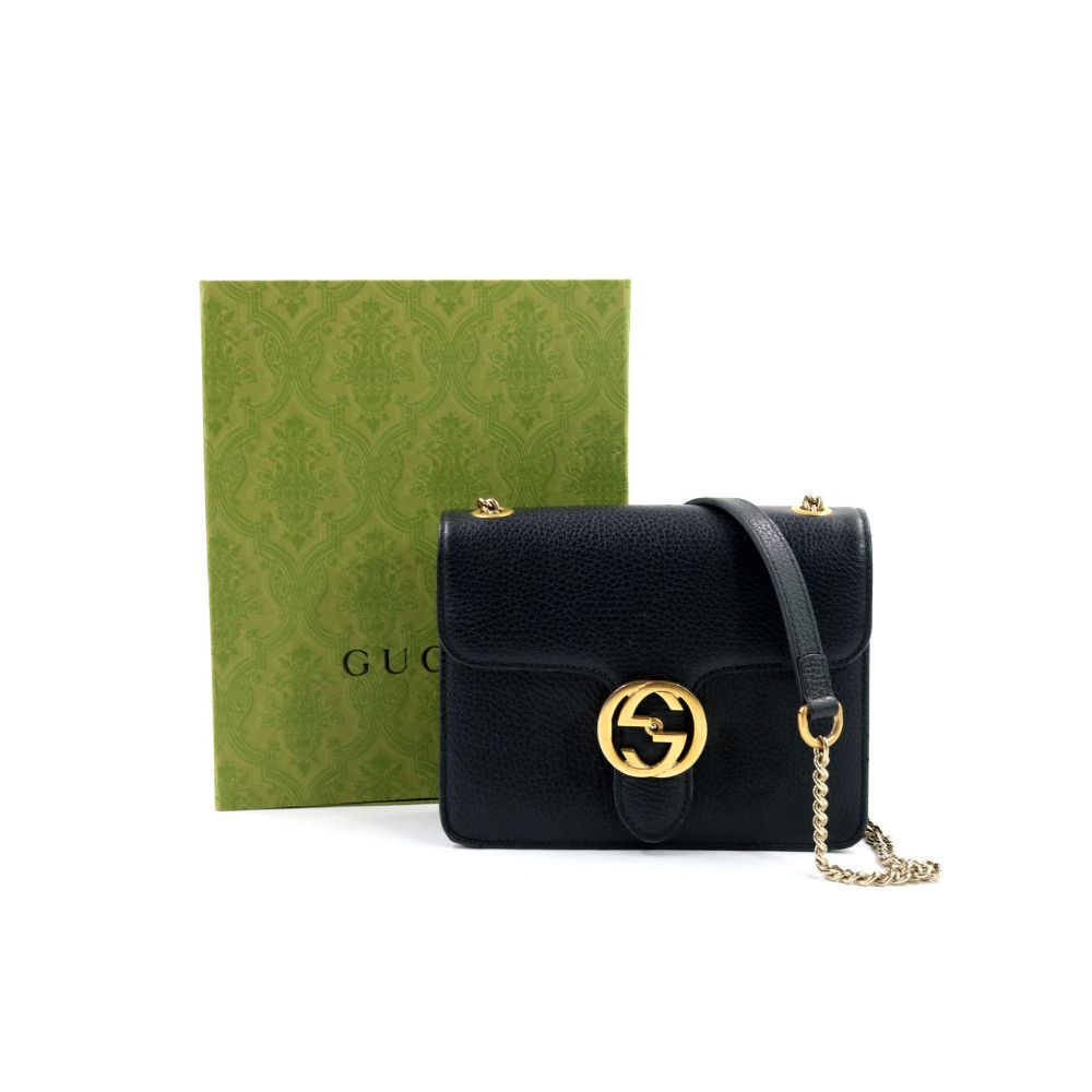 Gucci Interlocking Pelle Nera