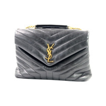 Saint Laurent Lou Lou Media Pelle Nera