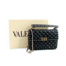 Valentino Spike Media Schwarzes Leder