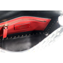 Valentino Spike Média Cuir Noir
