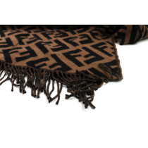 Fendi Poncho FF Cashmere Marrone e Nero