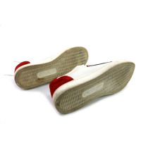 Dolce & Gabbana Sneakers Pelle Bianca e Rossa