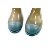 Chanel Stivaletti da Pioggia Gomma Azzurra