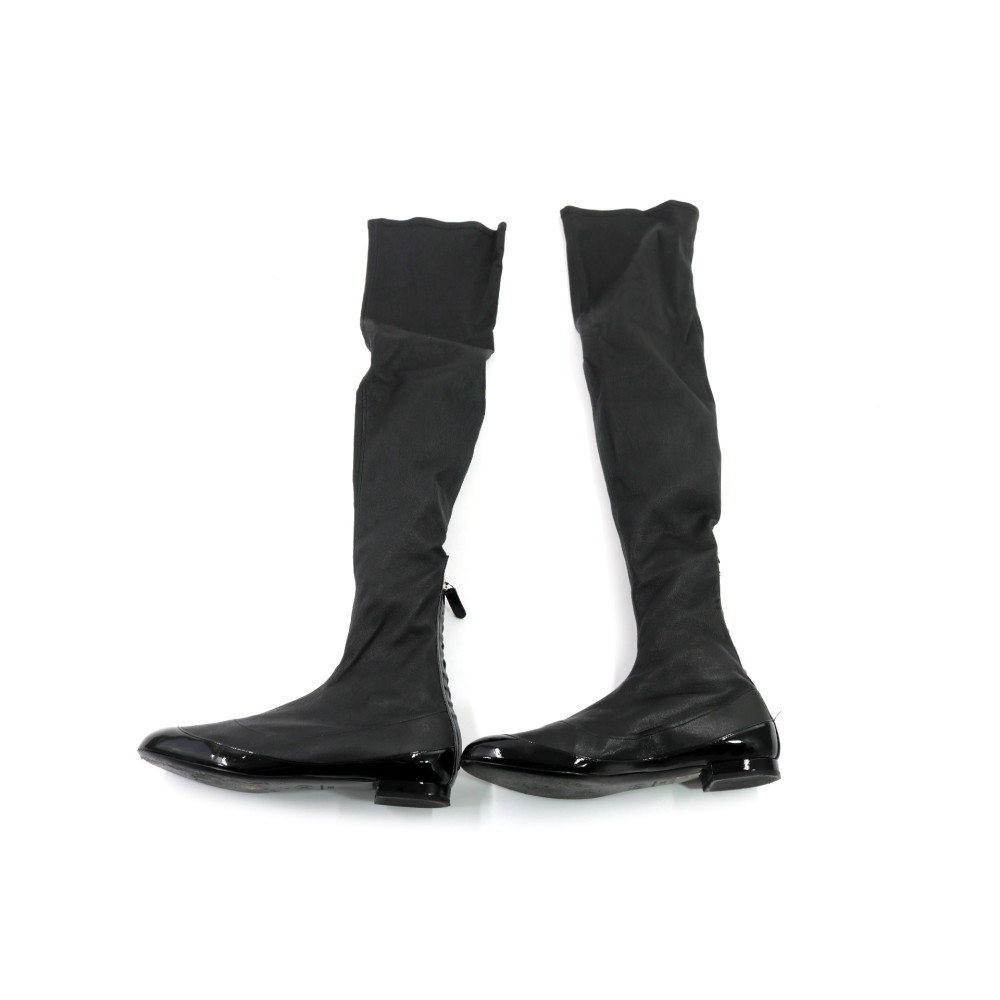 Chanel Stivali Cruissards Pelle Nero