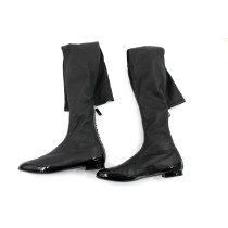 Chanel Stivali Cruissards Pelle Nero