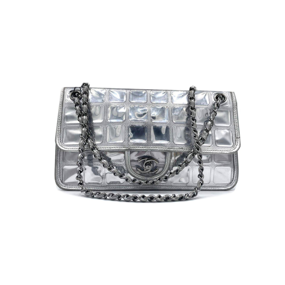Chanel Classic Flap Ice Cube Pelle Ice Silver