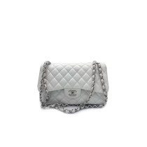 Chanel Jumbo Pelle Caviar Bianca