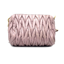 Miu Miu Pochette Goffrata Pelle Matelassè Rosa Cipria