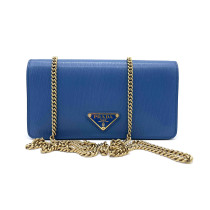 Prada Wallet Pelle Blu