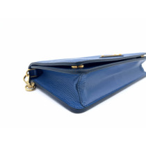Prada Wallet Pelle Blu