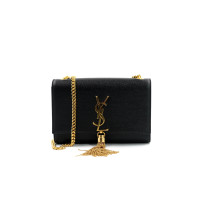 Saint Laurent Kate Small Pompom Pelle Nera