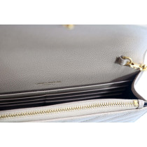 Saint Laurent Pochette Envelope Pelle Dark Beige