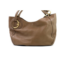 Gucci Hobo Interlocking Pelle Marrone