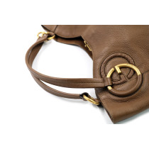 Gucci Hobo Interlocking Pelle Marrone