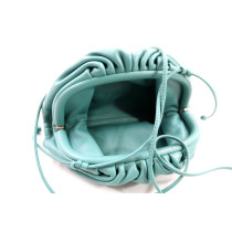 Bottega Veneta Pouch Mini Pelle Verde Acqua