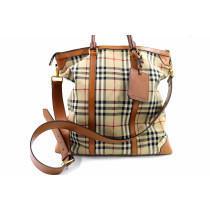 Burberry Shopping Tela e Pelle Beige