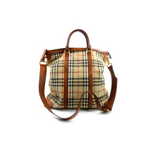 Burberry Shopping Tela e Pelle Beige
