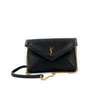 Saint Laurent Cassandre Mini Black Leather