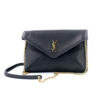 Saint Laurent Cassandre Mini Black Leather