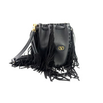 Valentino VLogo Signature Pelle Scamosciata Nera